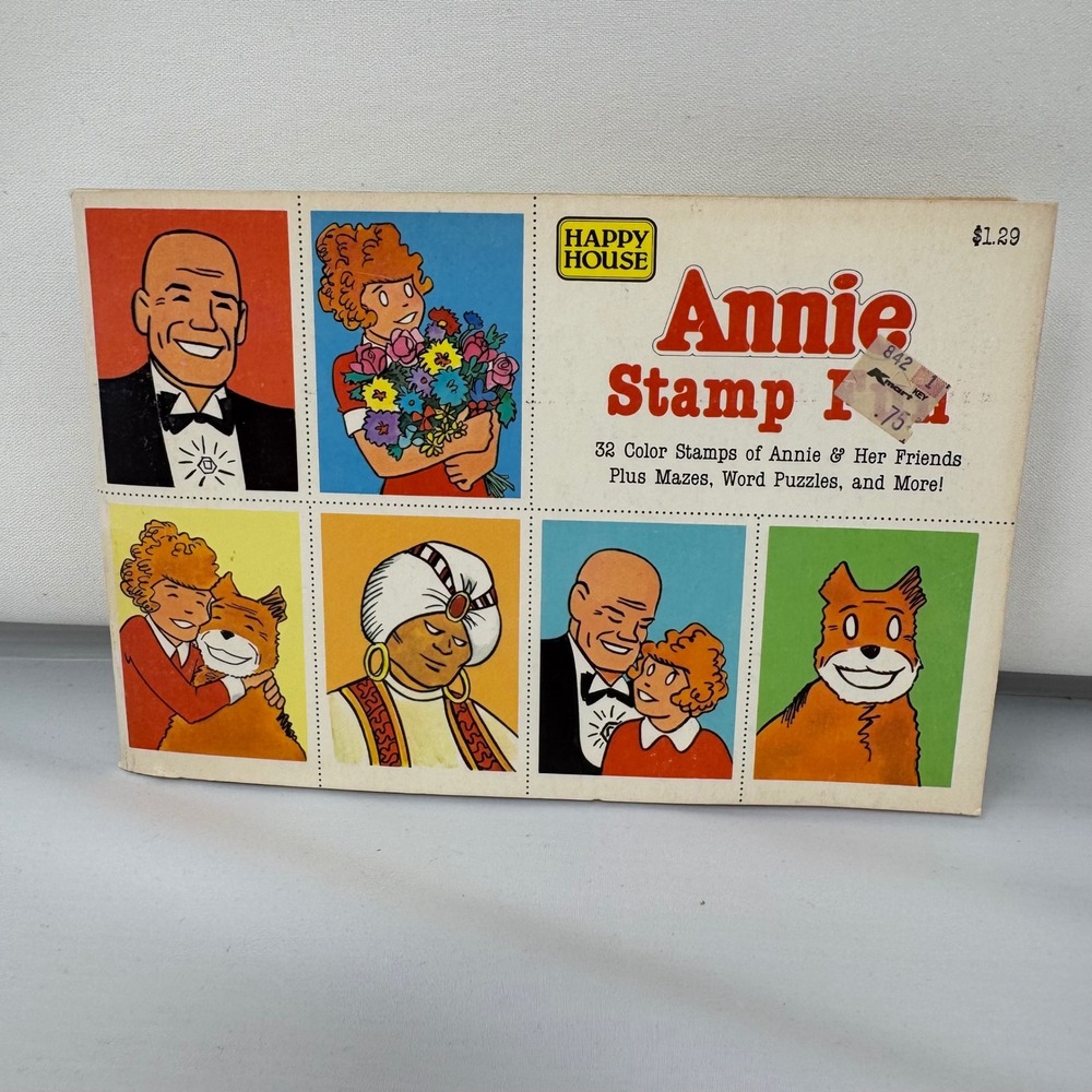 Vintage Little Orphan Annie Stamp Activity Book Fun Happy House 1982 UNUSED